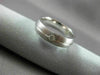 ESTATE .08CT DIAMOND 14KT WHITE GOLD SOLITAIRE ETOILE BURNISH GYPSY RING #22475