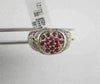 ANTIQUE HEART SHAPE 1.42CT RUBY DIAMOND 14K W GOLD RING
