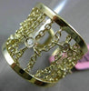 ESTATE WIDE .16CT DIAMOND 14K YELLOW GOLD DIAMOND BY THE YARD FLEXIBLE LOVE RING