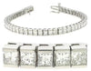 ESTATE 4.5CT DIAMOND PLATINUM CLASSIC PRINCESS CHANNEL INVISIBLE TENNIS BRACELET