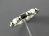 ESTATE .26CT DIAMOND 14K WHITE GOLD ROUND & SQUARE FILIGREE ETERNITY RING #14417