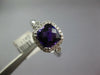 1.62CT DIAMOND & AAA AMETHYST 14KT WHITE GOLD CUSHION & ROUND FILIGREE FUN RING
