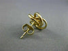 ESTATE .25CT AAA SAPPHIRE 14KT YELLOW GOLD 3D LOVE KNOT STUD EARRINGS #20858