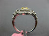 1.30CT WHITE & CANARY DIAMOND 18KT 2 TONE GOLD OVAL DOUBLE HALO ENGAGEMENT RING