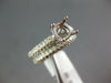 ESTATE 1.24CT DIAMOND 14K WHITE GOLD SEMI MOUNT ENGAGEMENT WEDDING BAND RING SET