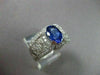 ESTATE WIDE 2.95CT DIAMOND & AAA TANZANITE 14KT WHITE GOLD FILIGREE RING #1505