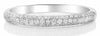 ESTATE .26CT DIAMOND 14K WHITE GOLD 3D 3 ROW PAVE SEMI ETERNITY ANNIVERSARY RING