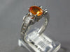 ESTATE 1.76CT DIAMOND & AAA ORANGE SAPPHIRE 14KT WHITE GOLD OVAL ENGAGEMENT RING
