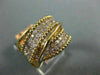 ESTATE WIDE .91CT PINK DIAMOND 18K ROSE GOLD MULTI ROW MILGRAIN ANNIVERSARY RING