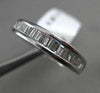 ESTATE .62CT BAGUETTE DIAMOND 18KT WHITE GOLD SEMI ETERNITY ANNIVERSARY RING 4mm