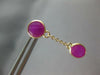 ESTATE 5.32CT AAA RUBY 14K YELLOW GOLD CLASSIC ROUND & OVAL FUN HANGING EARRINGS