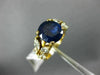 ESTATE LARGE 4.65CT DIAMOND & AAA SAPPHIRE 18KT YELLOW GOLD 3D ENGAGEMENT RING