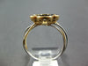 .51CT MULTI COLOR DIAMOND 14KT WHITE & ROSE GOLD 4 LEAF CLOVER FLOWER LOVE RING