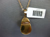 ESTATE LARGE .06CT DIAMOND 14KT ROSE GOLD 3D BABY GIRL SHOE FUN FLOATING PENDANT