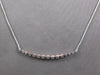 ESTATE .56CT DIAMOND 14KT WHITE GOLD 3D GRADUATING HAPPY BAR FUN LOVE NECKLACE