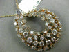 ESTATE LARGE 3.05CT DIAMOND 14KT ROSE GOLD 3D TEAR DROP WAVE MOON LOVE PENDANT
