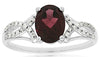 1.64CT DIAMOND & AAA RHODOLITE 14K WHITE GOLD OVAL & ROUND INFINITY PROMISE RING