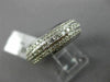 ESTATE WIDE .75CT DIAMOND 14K WHITE GOLD 3D 3 ROW SEMI ETERNITY ANNIVERSARY RING