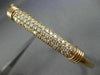 ESTATE 1.15CT DIAMOND 14KT ROSE GOLD 3D CLASSIC MULTI ROW PAVE BANGLE BRACELET