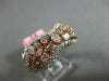 LARGE 3.54CT WHITE & PINK DIAMOND 18K WHITE & ROSE GOLD WEDDING ANNIVERSARY RING
