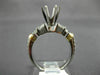 ANTIQUE .55CT DIAMOND 14K 2 TONE GOLD 3D ROUND SEMI MOUNT ENGAGEMENT RING #22407