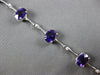 6.42CT DIAMOND & AAA AMETHYST 14K WHITE GOLD OVAL & ROUND BAMBOO TENNIS BRACELET