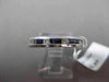 ESTATE .70CTW DIAMOND & AAA SAPPHIRE 14KT WHITE GOLD MILGRAIN ANNIVERSARY RING
