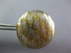 ESTATE LARGE 18KT YELLOW GOLD AND SILVER 3D ROUND CLIP ON CLASSIC EARRINGS