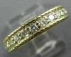 ESTATE WIDE 1.20CT DIAMOND 14KT YELLOW GOLD MILGRAIN ROPE ETERNITY WEDDING RING