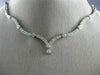 ANTIQUE 2.10CT DIAMOND 14KT WHITE GOLD 3D FILIGREE BEZEL DROP NECKLACE #18629