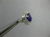 ESTATE 1.88CT DIAMOND & AAA AMETHYST 14KT WHITE GOLD SQUARE HALO STUD EARRINGS