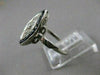 ANTIQUE .75CT OLD MINE DIAMOND SAPPHIRE 18K W GOLD FILIGREE COCKTAIL RING #20411
