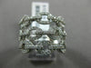 ESTATE LARGE 1.12CT DIAMOND 18KT WHITE GOLD MULTI ROW BY THE YARD LOVE KNOT RING