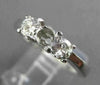 ESTATE .44CT DIAMOND 14KT WHITE GOLD 3 STONE SEMI MOUNT ENGAGEMENT RING #22464
