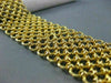 ANTIQUE 33MM WIDE 18K YELLOW GOLD HAND CRAFTED SOLID BRACELET ONE OF A KIND#1557