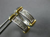 .50CT DIAMOND 14KT 2 TONE GOLD PRINCESS INVISIBLE OVAL LEVERBACK EARRINGS #27719