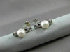 ESTATE .30CT DIAMOND & AAA SOUTH SEA PEARL ETOILE 18K WHITE GOLD EARRINGS #11490