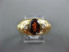 .73CT DIAMOND & AAA GARNET 14KT YELLOW GOLD 3D OVAL ETOILE TRIANGULAR FUN RING