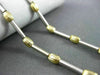 ESTATE 14KT WHITE & YELLOW GOLD CLASSIC CHOKER BEAD BY THE YARD NECKLACE #22910