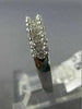 ESTATE .50CT DIAMOND 14KT WHITE GOLD 3D THREE ROW CLASSIC ROUND ANNIVERSARY RING