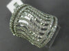 ESTATE LARGE 1.60CT ROUND DIAMOND 18KT WHITE GOLD MULTI ROW MULTI WAVE FUN RING