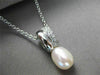 ESTATE .16CT DIAMOND & AAA SOUTH SEA PEARL 18K WHITE GOLD PENDANT W/CHAIN #11447