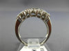 ANTIQUE WIDE .38CT DIAMOND 14KT WHITE GOLD DOUBLE ROW ANNIVERSARY RING #18803