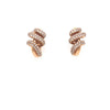 ESTATE 1.32CT DIAMOND 18KT ROSE GOLD 3D CLASSIC TRIPLE SWIRL HANGING EARRINGS
