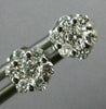 ESTATE .40CT DIAMOND 14KT WHITE GOLD CLASSIC CLUSTER FLOWER STUD EARRINGS #26644