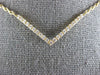 ESTATE .34CT DIAMOND 18KT YELLOW GOLD 3D CLASSIC V SHAPE LOVE PENDANT