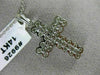 ESTATE LARGE .70CT DIAMOND 14KT WHITE GOLD CLASSIC FLORAL CROSS PENDANT #9926