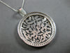 LARGE .75CT DIAMOND 14KT WHITE GOLD 3D SHEMA ISRAEL ROUND FLOATING PENDANT 27714