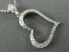 ESTATE .24CT DIAMOND 18KT WHITE GOLD 3D CLASSIC OPEN HEART LOVE FLOATING PENDANT