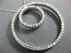 ESTATE 1.45CT DIAMOND 14K WHITE GOLD 3D DOUBLE CIRCLE OF LIFE LOVE PENDANT #1081